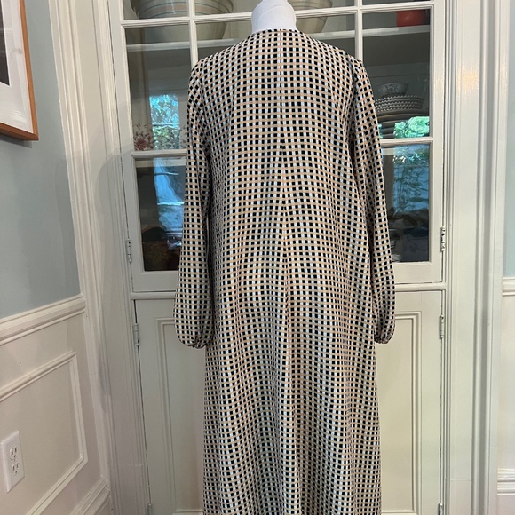 Stine Goya Nini Printed Cloque-Jacquard Midi Dress, Size S, V-Neck Check Pattern - Picture 8 of 11